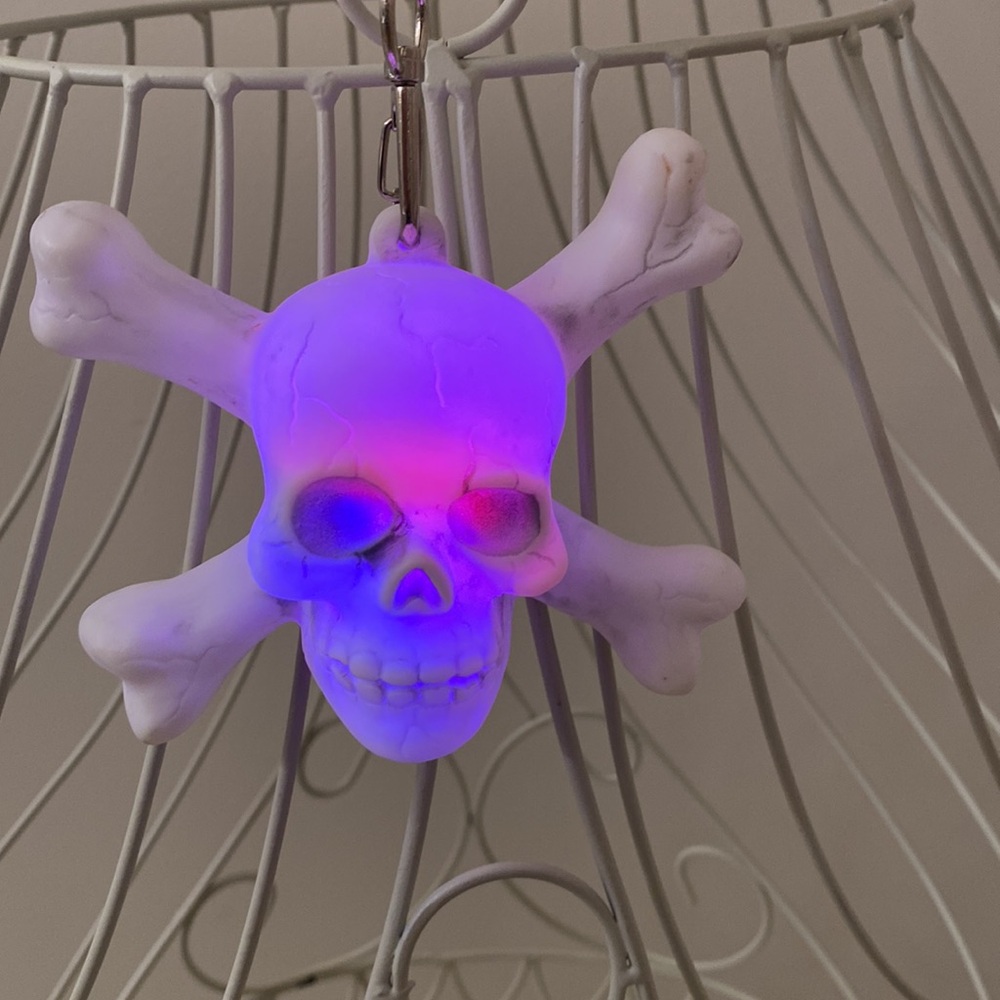 Skull lanyard necklace LED Color changing